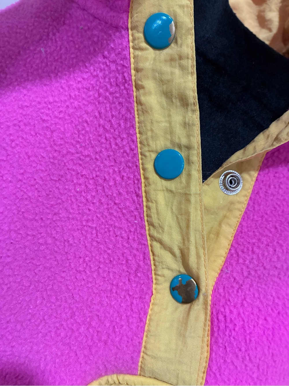 Vintage Perspective II 80s 90s Neon Colorblock Fleece Pullover - Picture 10 of 13